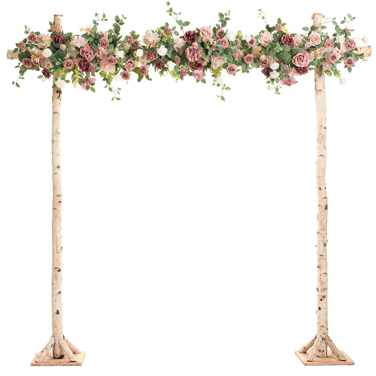 Ling's Moment Artificial Wedding Arch Flowers Swags Arrangement Set