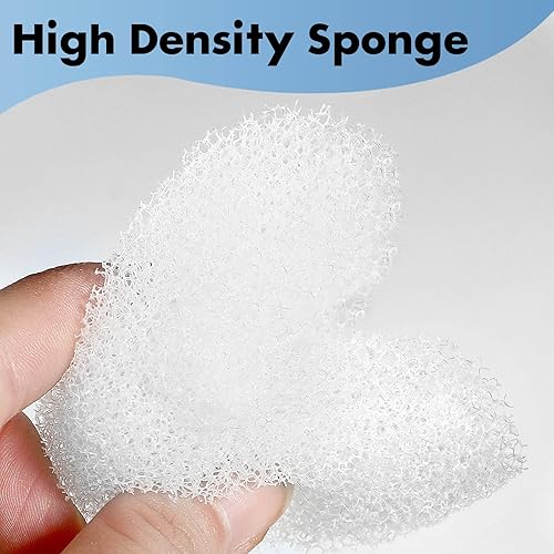 Miniatura 6 de Paquete de 16 filtros de fuente de agua para gatos, 8 filtros de carbono y 8 esponjas de espuma prefiltro para múltiples fuentes de cerámica y acero