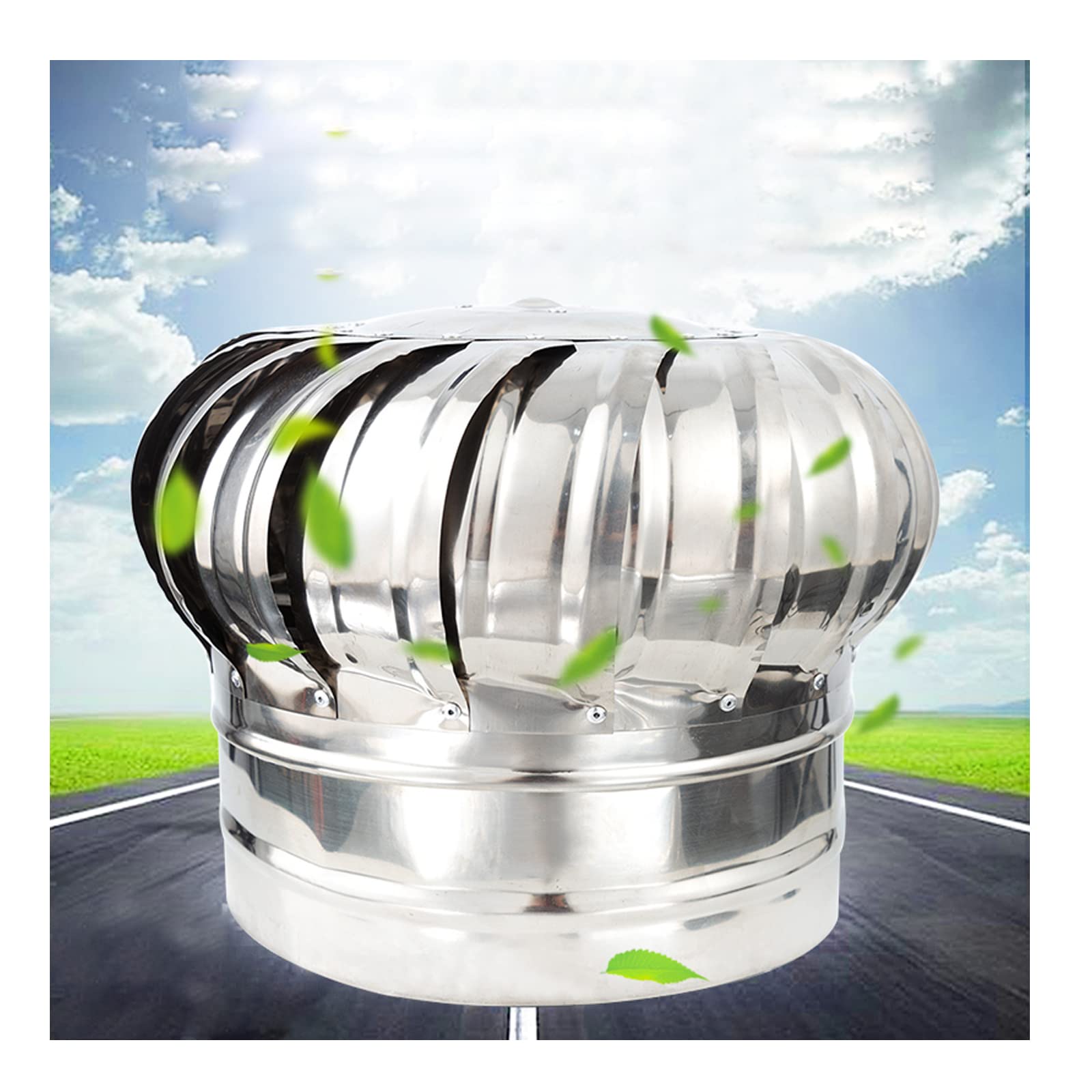 Capot de cheminée rotatif 160 mm extracteur éolien de toit anti-refoulement pluie