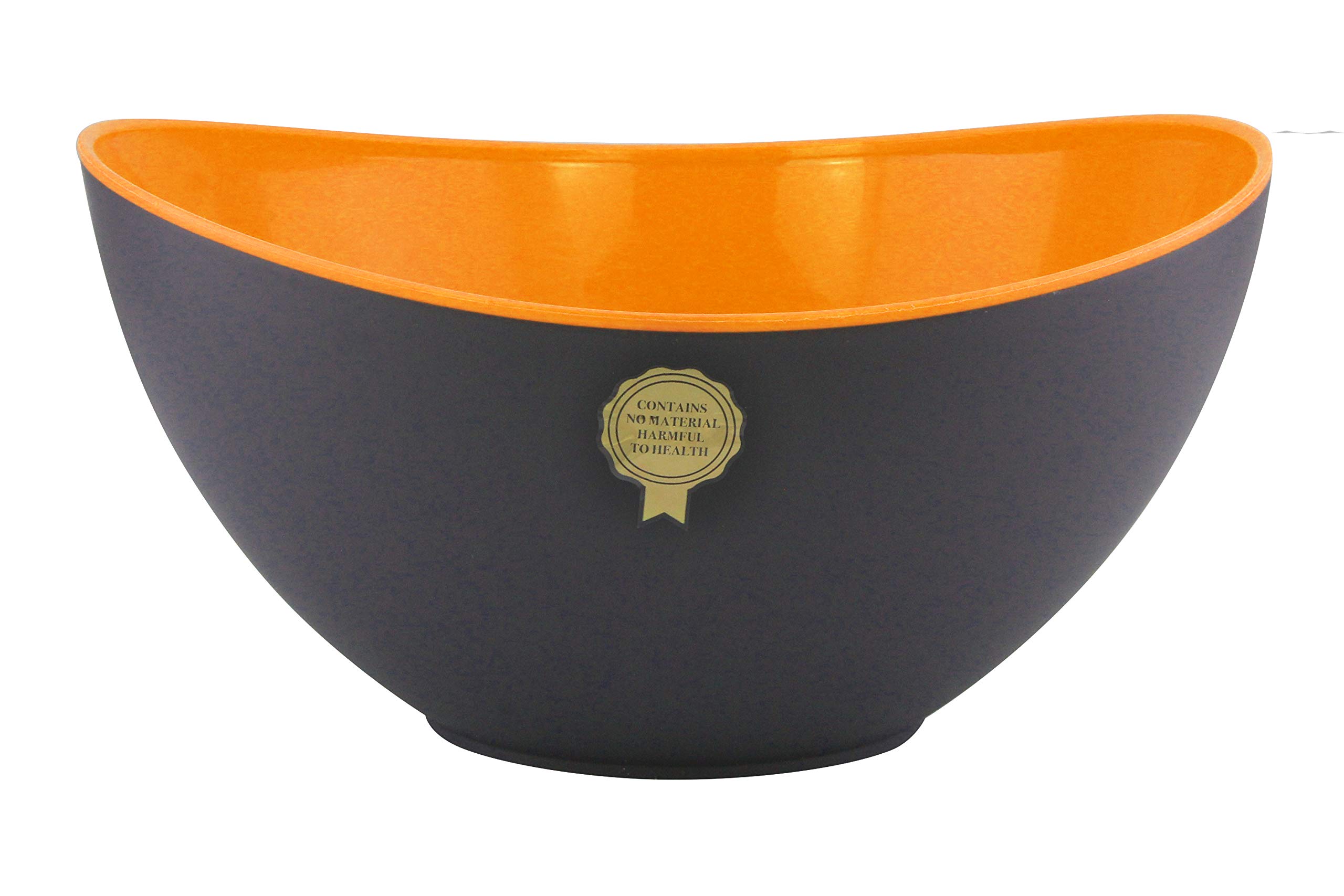 Q-LuxEste Double Color Bowl For Cereal, Salad And Desserts L-00468 - Orange, Multicolour