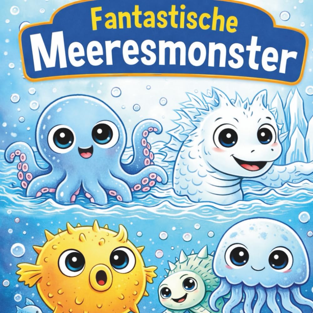 Fantastische Meeresmonster Ausmalbuch: Ein fantasievolles Ausmalbuch für Kinder ab 8 Jahren, Malspaß mit freundlichen Meeresmonstern, Kreativer Ausmalspaß im Ozean