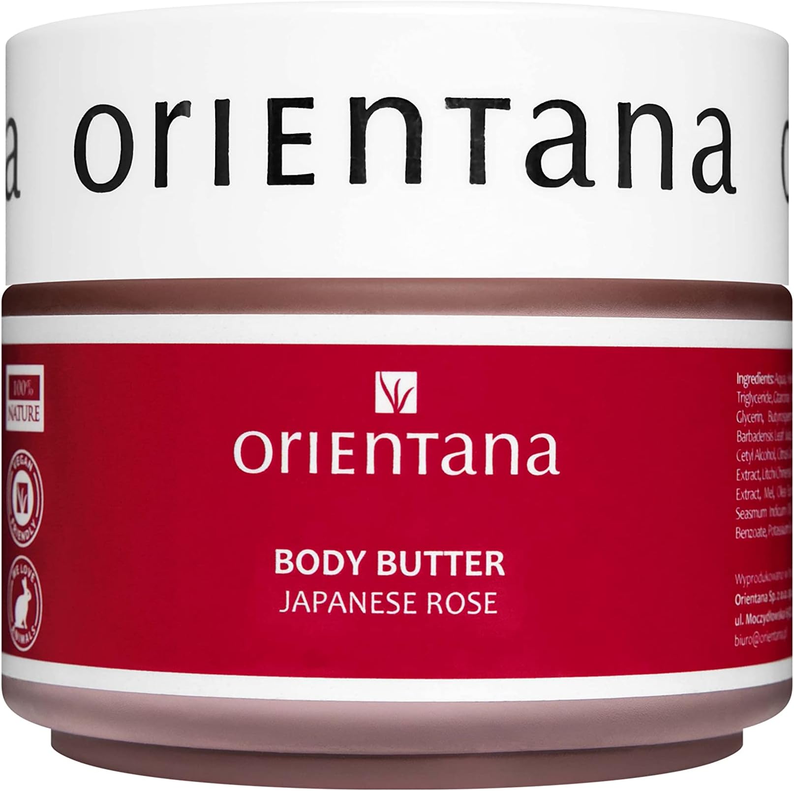 OrientanaNatural Body Butter Japanese Rose | Deeply Moisturize And Regenerate | Nourishes & Firms Skin | Smoothes & Softness Body - 100g