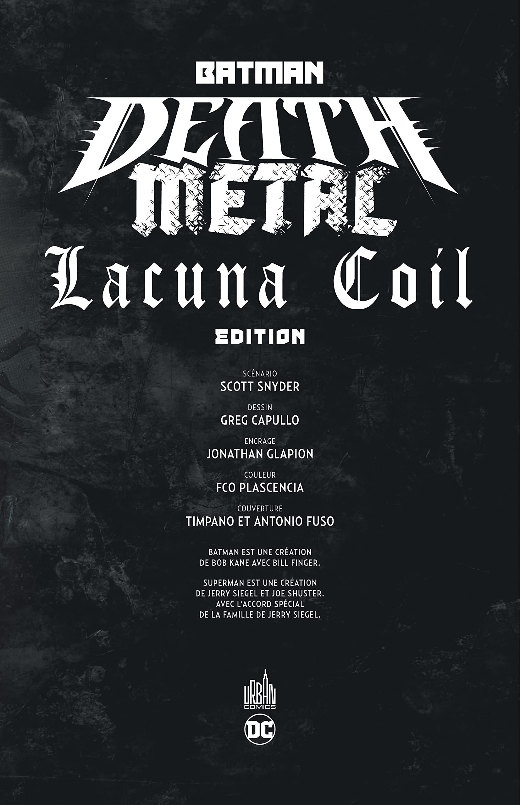 Batman Death Metal #3 Lacuna Coil Edition