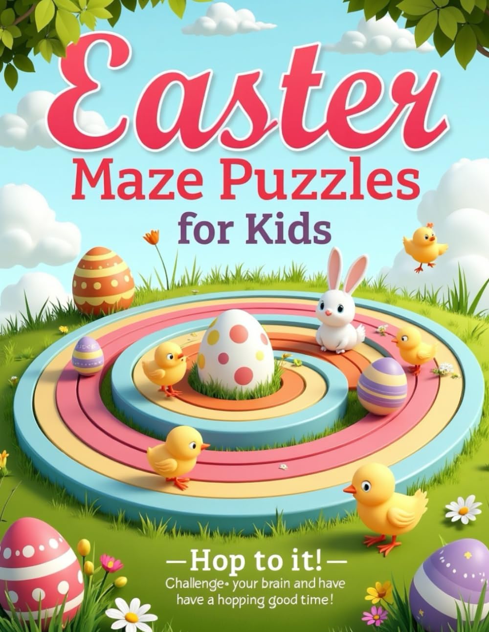 Easter Maze Puzzles for Kids: Easy maze puzzles for young children