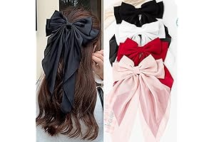 Lazo Coquette Oversized Grosgrain Ribbon Hair Clips