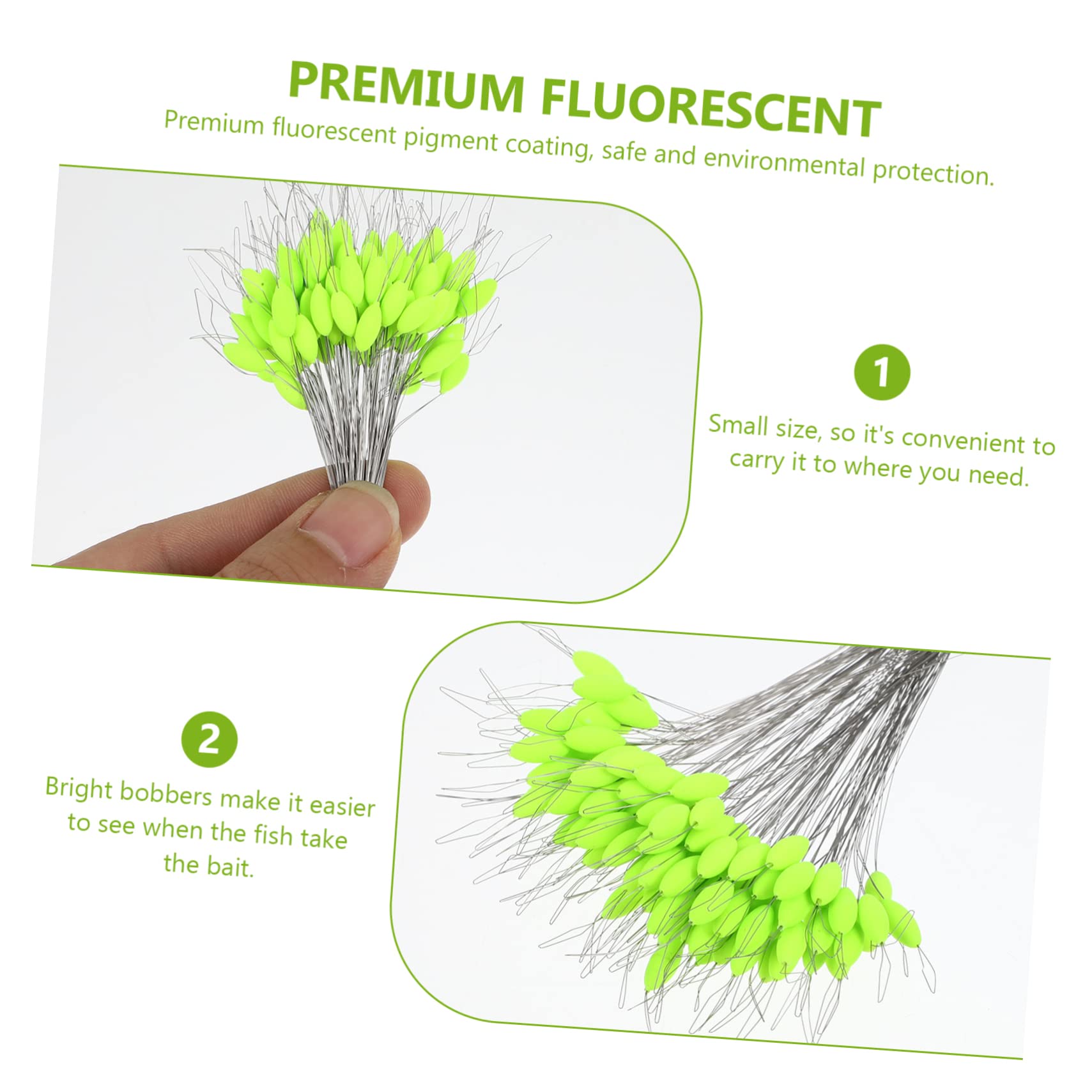ibasenice Bouchons de Fluorescents de de Haute Flottabilité pour Observation Facile Outils de Durables Plastique pour Pêcheurs de Nuit