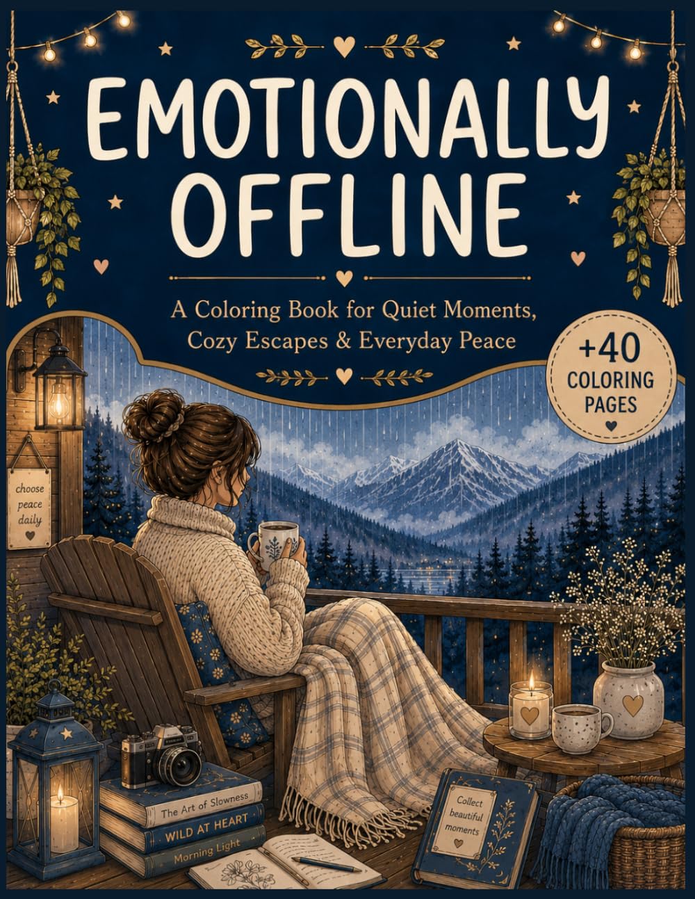 Emotionally Offline: A Coloring Book for Quiet Moments, Cozy Escapes & Everyday Peace (The Low Battery Club Series)