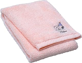 nishikawa【西川】 スヌーピー フェイスタオル 34X80cm 洗える 綿100% 無撚糸使用でやわらか ふわっと軽く 水分吸水 ふわふわ ワンポイント刺繡入り 日本製 今治製 ピンク TT25160661 watairo わたいろ かるわた PN5601TW 75周年