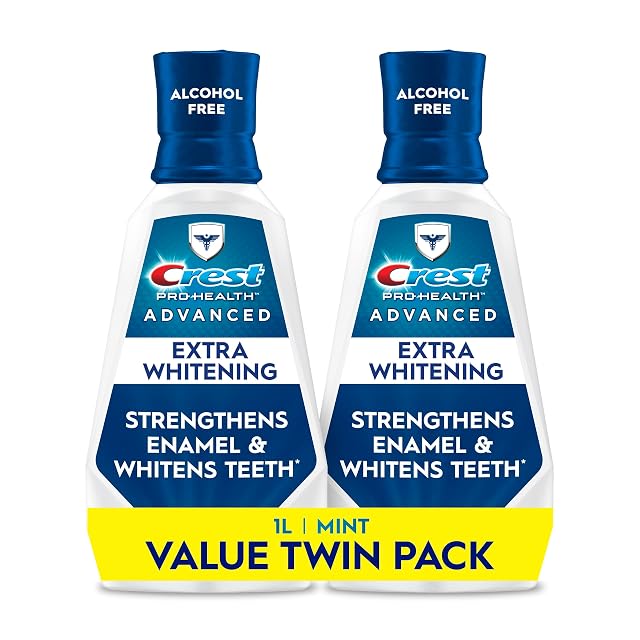 Crest Pro-Health Advanced Mouthwash Alcohol Free Extra Whitening Energizing Mint Flavor 2x946mL 32 fl oz