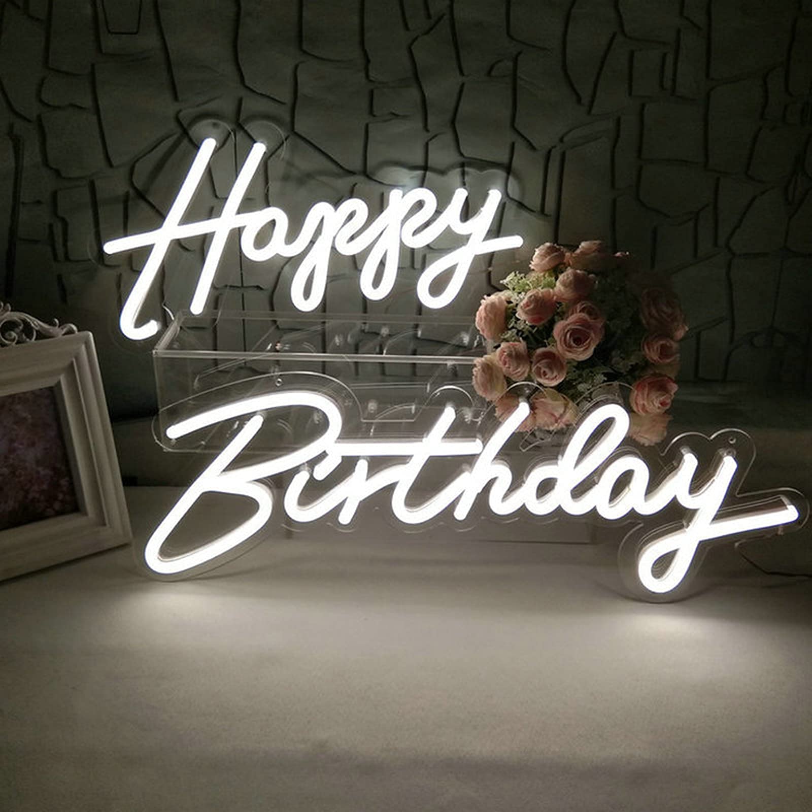Happy Birthday Party Neon Sign Flex Led Text Neon Light Sign Neon Led Custom Led Neon Sign Home Room Deco
