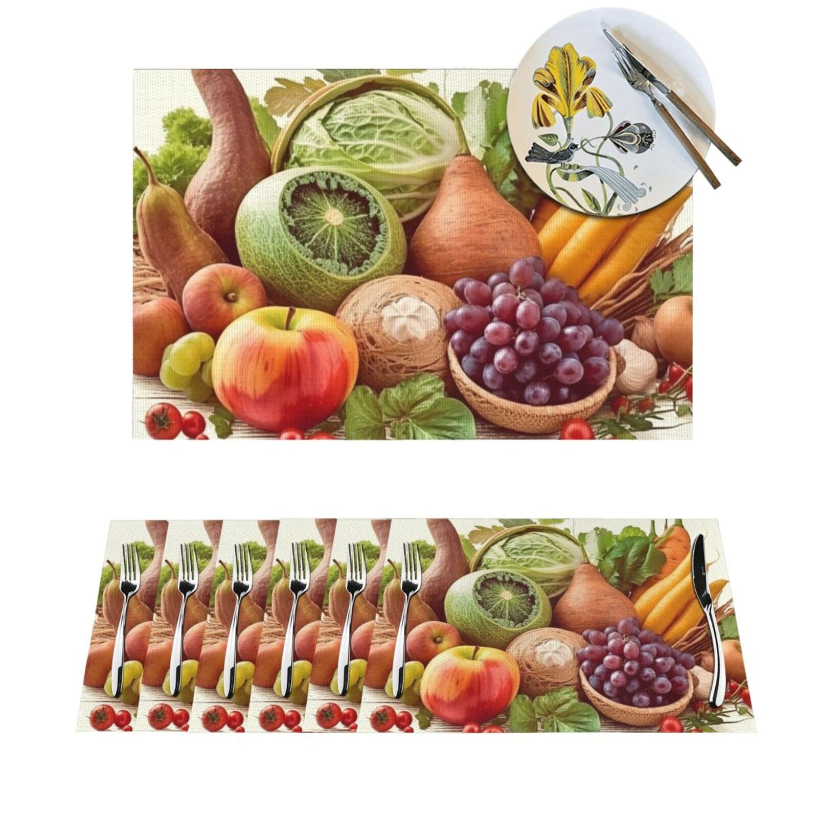 Set de table anti-tache lot de 4 antidérapant pour protéger votre table des plats chauds