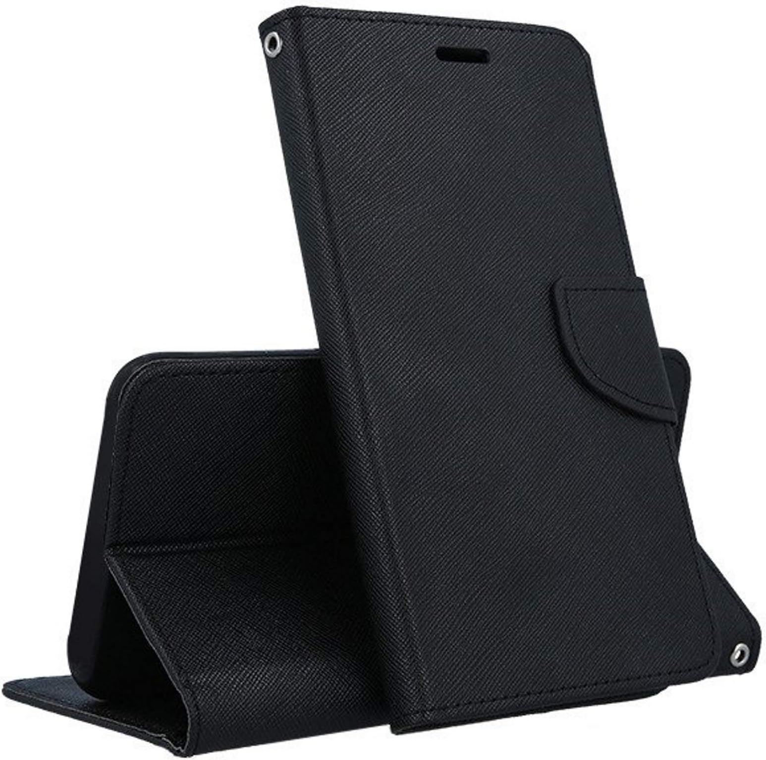 Compatibile for HUAWEI Y52 Y5II Y5 II 2 (CUN-L21) CUN-L01 CUN-U29) Coverage protection cover Cover Shell Protective Case Pearl Stand Book Scratched Eco Funda Wallet Black