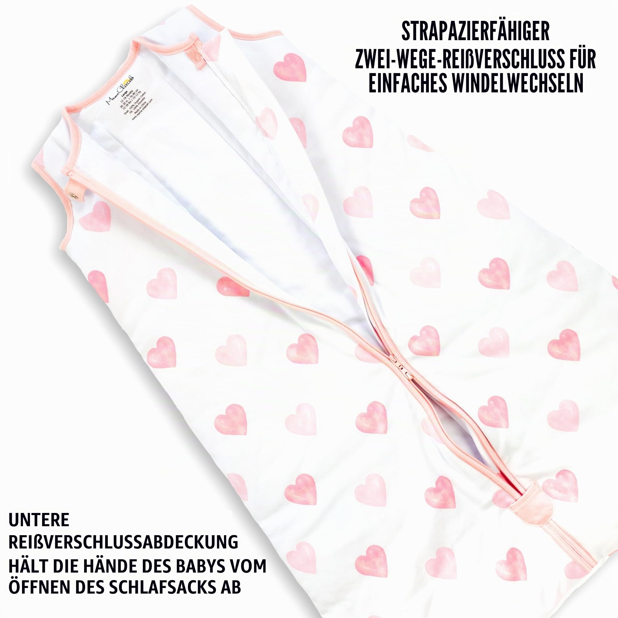 Babyschlafsack aus Bio-Baumwolle 2.5 TOG Winter Schlafsack 2er-Pack