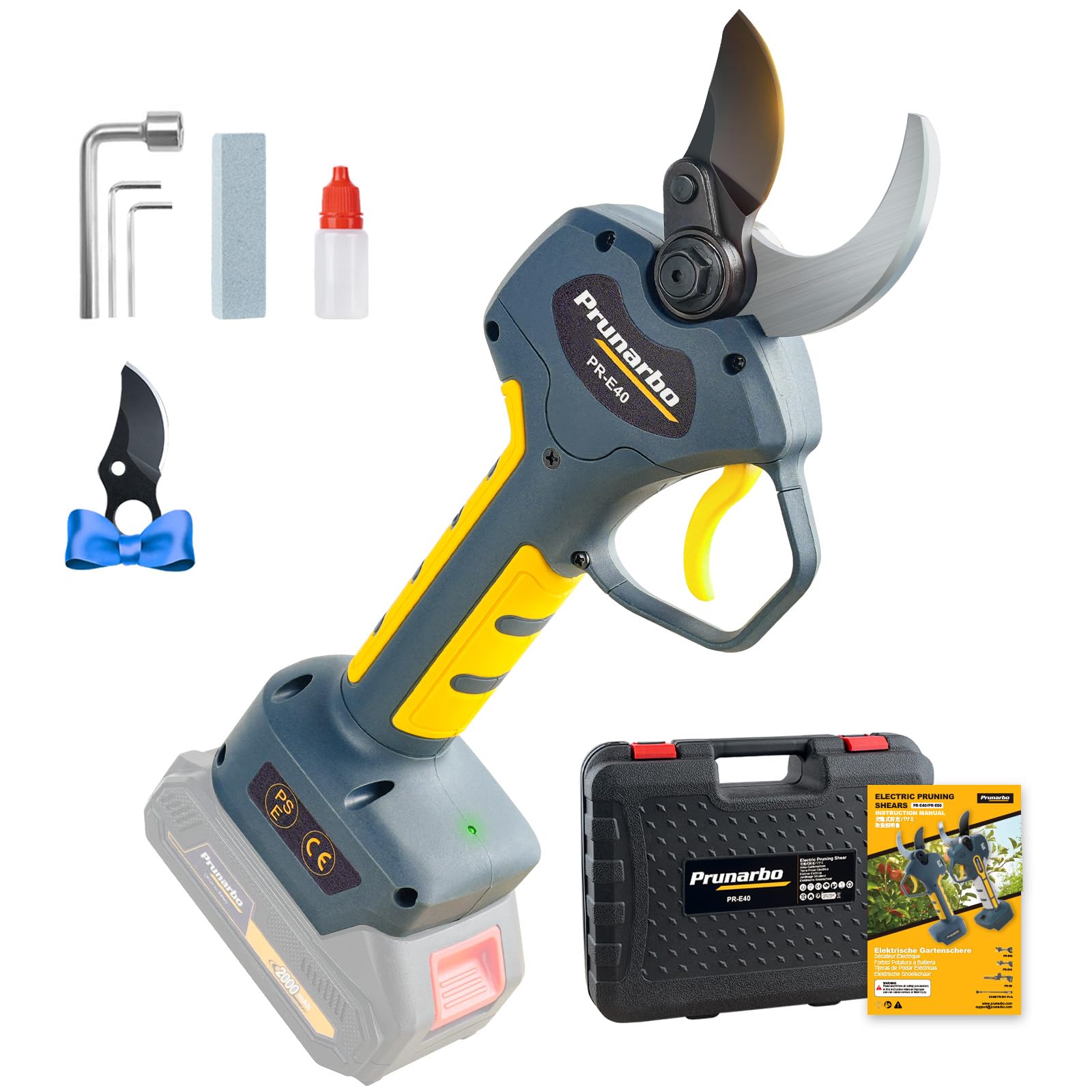 Prunarbo Electric Secateurs Cordless Pruning Shears 40MM (Battery and Charger Not Included) - Compatible with Makita 18V Battery (PR-E40-Body)
