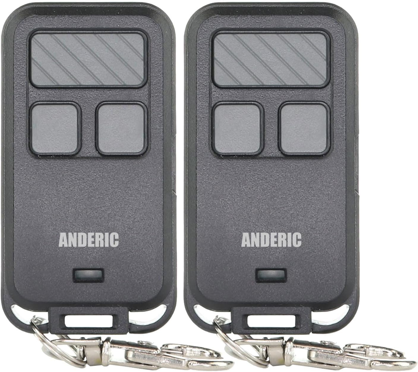 [2 Pack] Anderic 890MAX mini Keychain Universal Garage Door Remote Opener for Liftmaster Garage Doors - Works All Garage Doors with Purple, Yellow, Green, Red, & Orange Learning Buttons