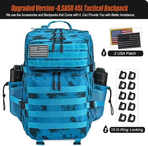 Miniatura 35 de Mochila táctica militar Molle mejorada mochila impermeable militar. Negro