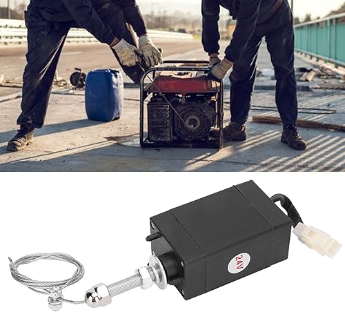 Miniatura 2 de Hilitand Flameout Solenoid Valve, Disel Engine Solenoid Valve Plastic Normally Open Stop Controller DC24V XHQPT Shut Off, Automotive Starter