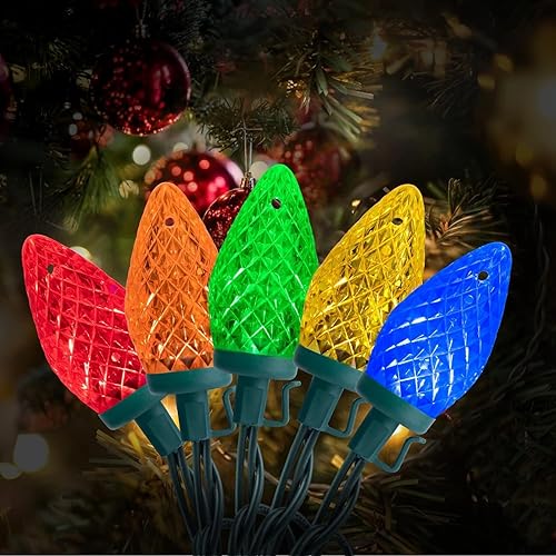 Miniatura 6 de Minetom Luces de Navidad C9 de 66 pies para exteriores, 100 luces LED de Navidad para exteriores, impermeables, de grado comercial, para techo,