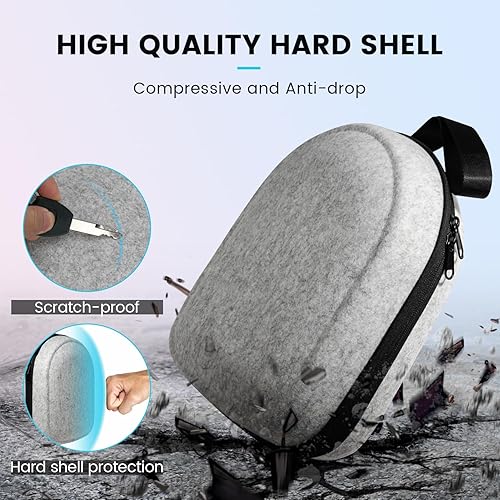 Miniatura 7 de Funda de transporte compatible con Oculus Meta Quest 2, Quest 3, auriculares Apple Vision Pro VR, correa original para la cabeza y accesorios de
