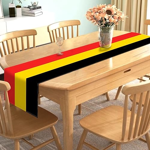 Miniatura 2 de Nepnuser Camino de mesa de Bélgica, banderas belgas, decoración internacional para el hogar, cocina, comedor, 72 pulgadas