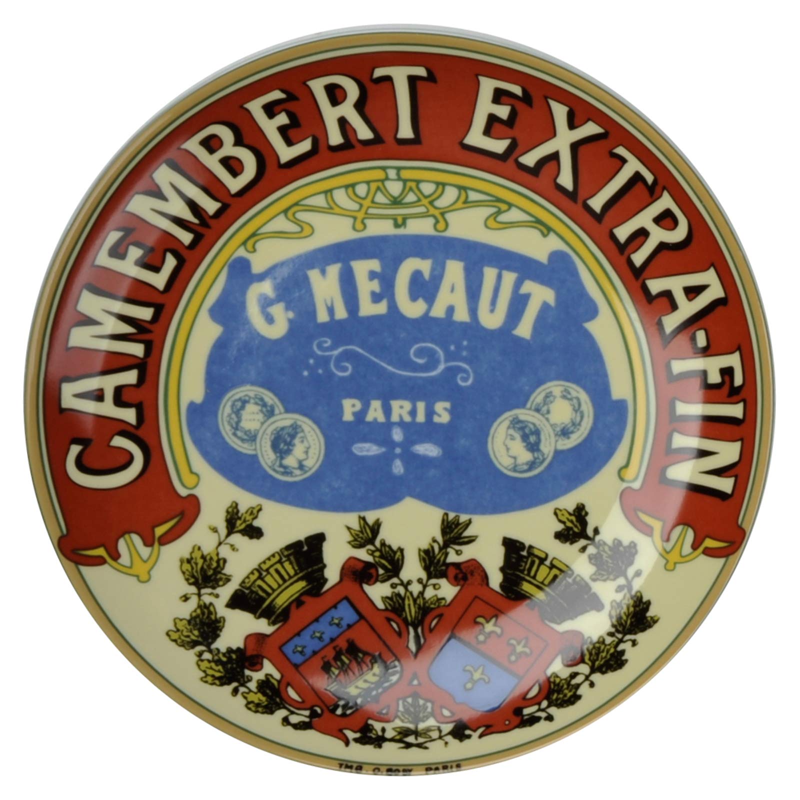 BIA Lot de 4 Assiettes à Fromage Camembert Classiques 12,5 cm de diamètre Coffret Cadeau