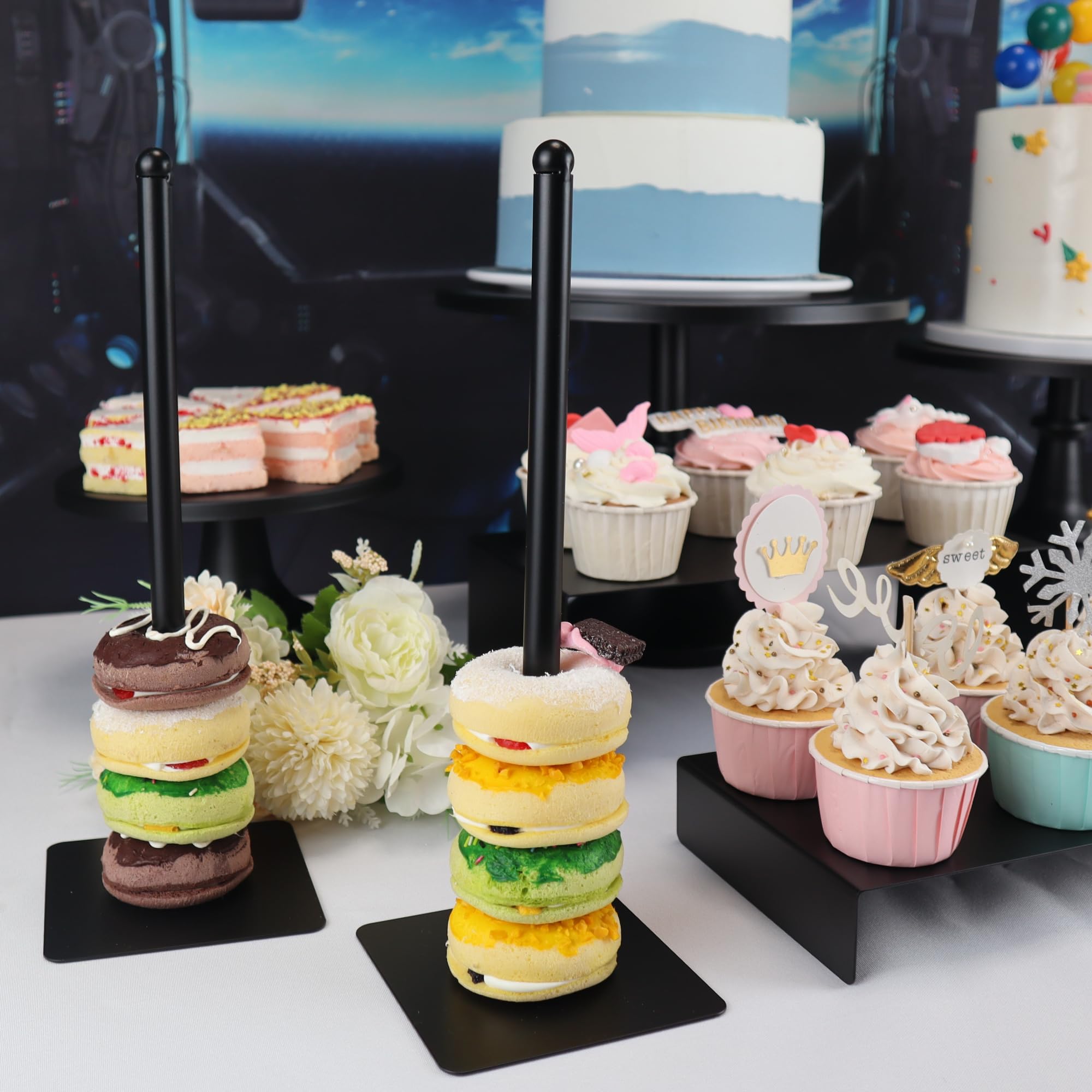 Présentoir Cupcake FAIRYRAIN Lot De 3 Présentoirs à Gâteaux à Un Niveau En Carton Pour Présentoir à Gâteau Pâtisserie
