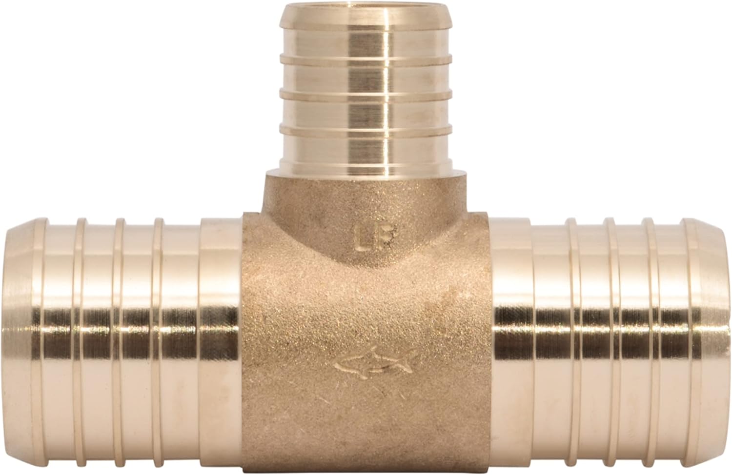 SharkBite 1-1/2 x 1-1/2 x 1 1/4 Inch Crimp Reducing Tee, Brass Plumbing Fitting, PEX Pipe, PE-RT, UC08414135