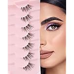 Half Lashes Natural Half Eyelashes Clear Band Wispy Corner Lashes 7 Pairs HF2