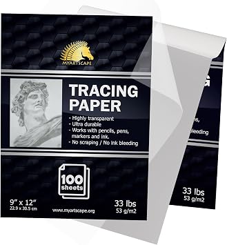 MyArtscape Tracing Paper Pad - 9 x 12 in 100 Sheets 33 lb