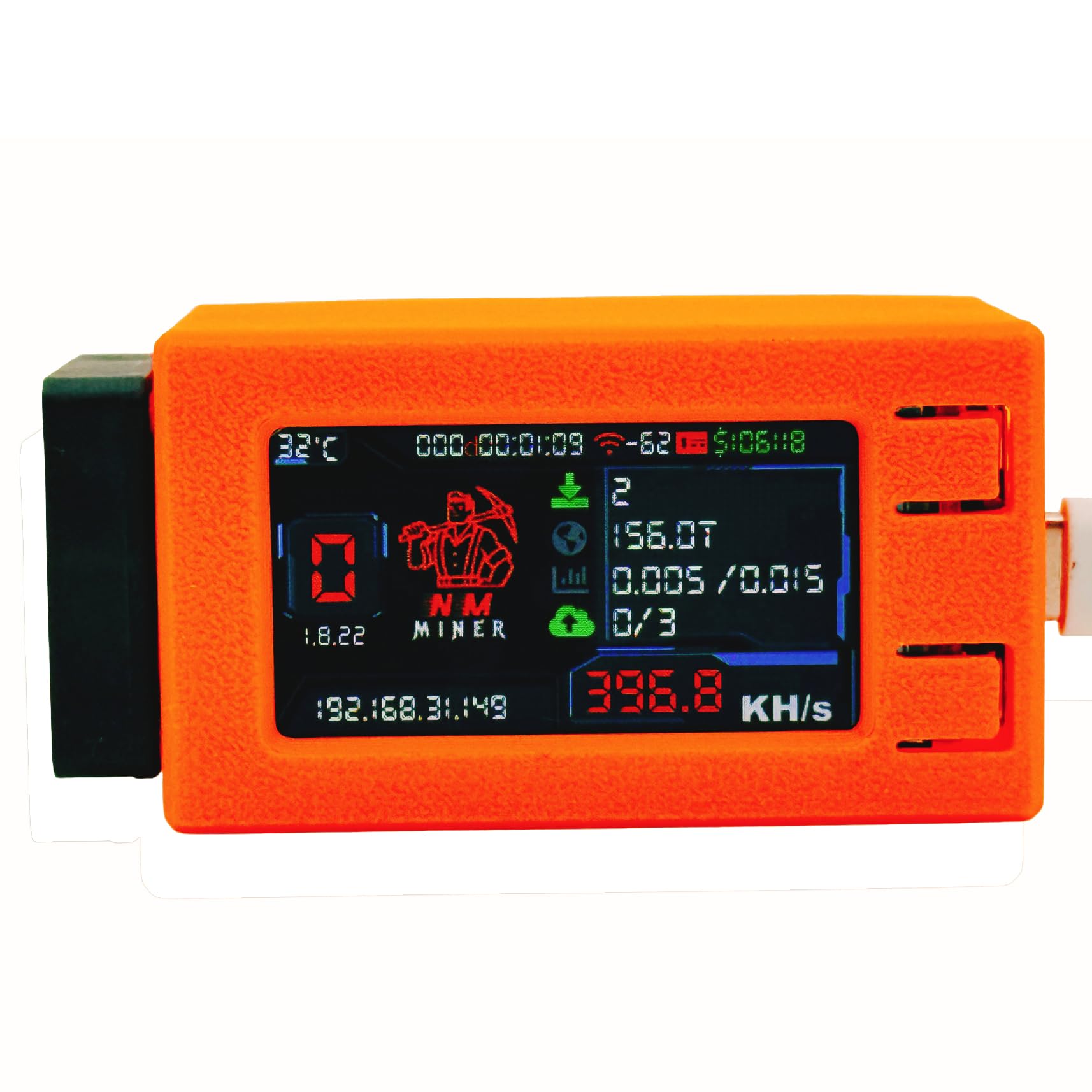 NM Miner 307K Upgrade from 78K to 307KH/s Mini Lottery Solo Miner BTC Asic Miner Win 6.25 BTC with Fan BTC Table Gadget