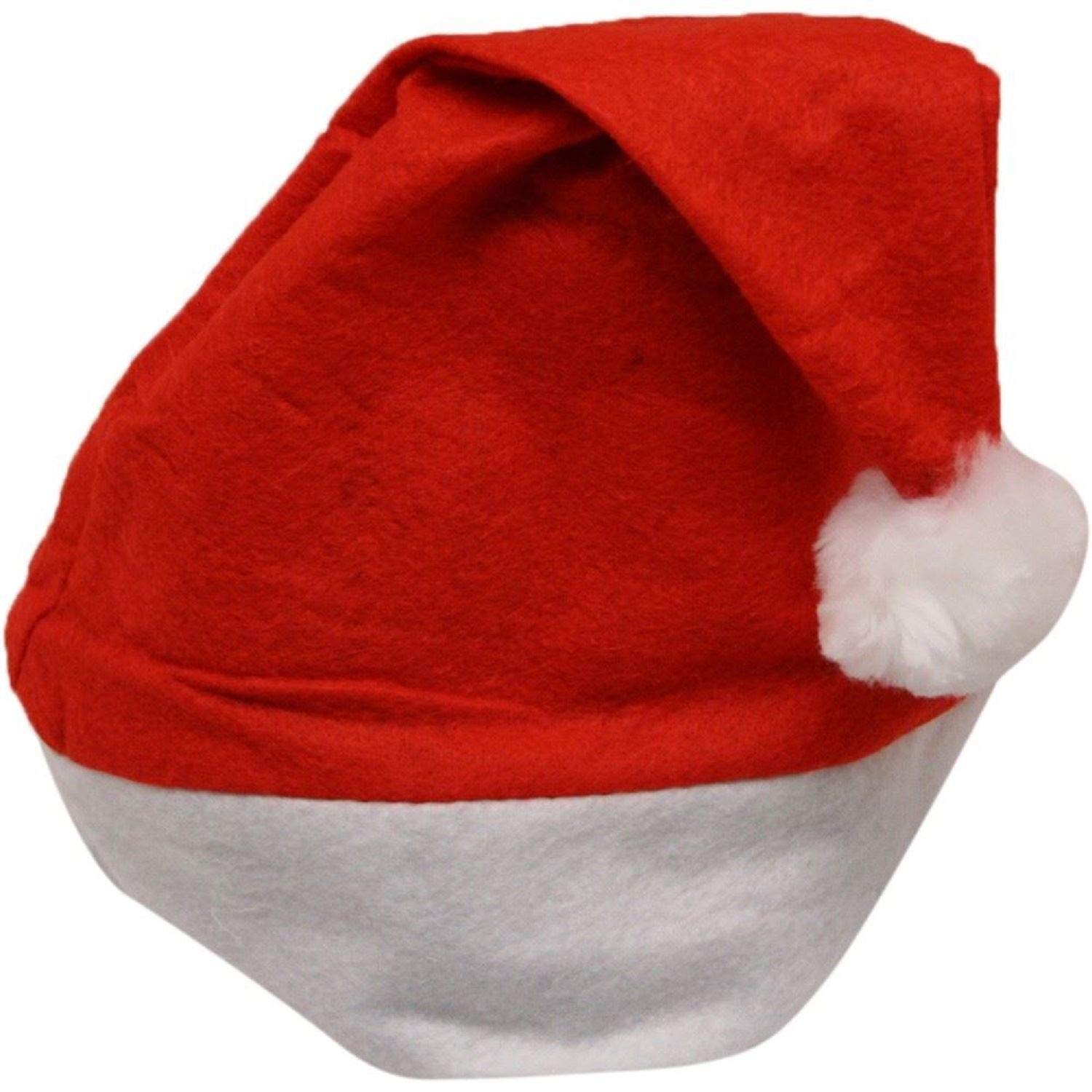 SHATCHI Christmas Santa Felt Hat Party Accessories Decorations Red/White