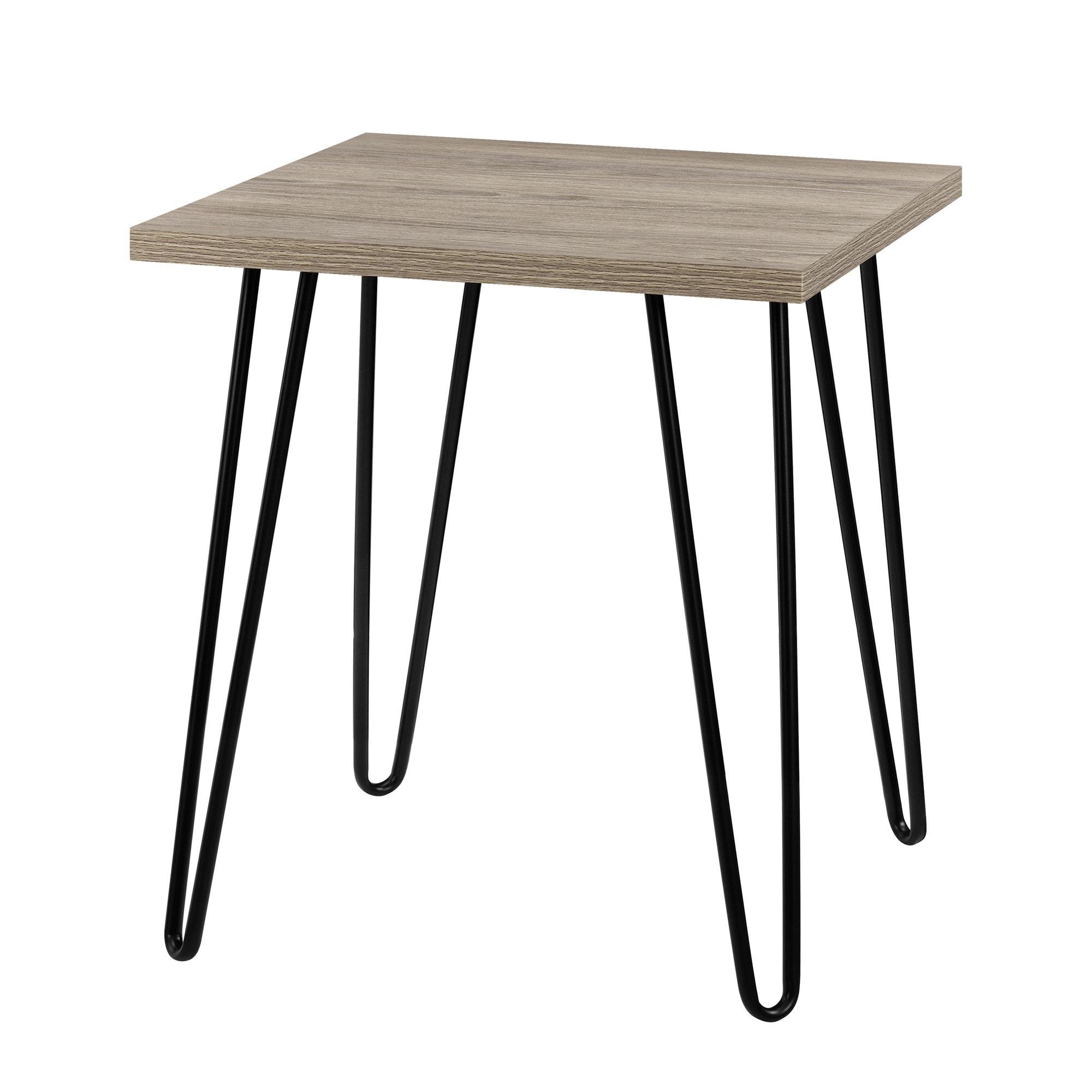 DHP Furniture Owen End & Side Table, Rustic Oak Look