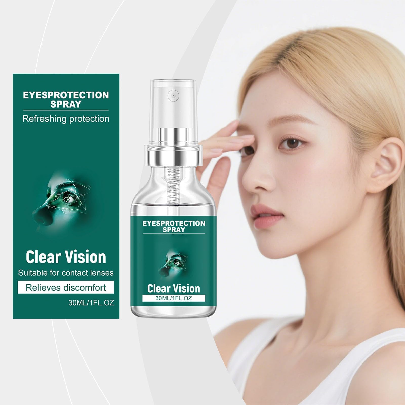 Spray Ocular con Luteína: Bruma Refrescante para el Cuidado de los Ojos con Luteína y Vitamina E. Cuidado Suave para la Vista Cansada; Alivia la Sequedad y la Irritación. Para Hombres y Mujeres.