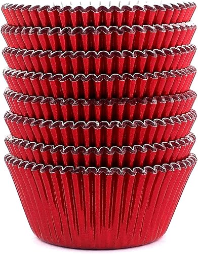 Miniatura 6 de Eoonfirst Cajas de papel para magdalenas de papel para hornear panecillos de papel de aluminio gris claro 198 piezas