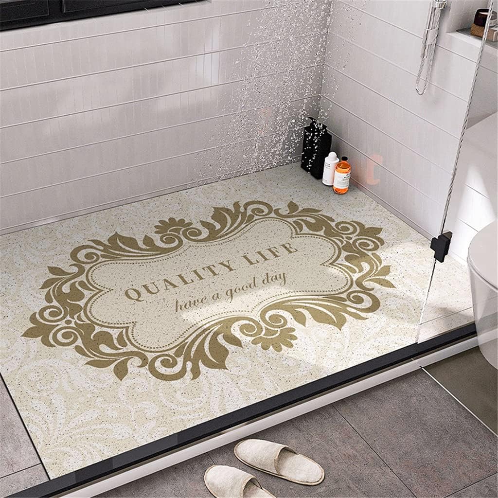 HBJWOV Bathroom Non-Slip mats, Toilet Floor, Carpets, Door, Household Showers, Anti-Fall Bath(60 * 90cm)
