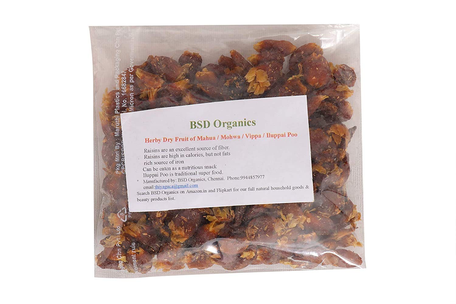 BSD Organics Herby Dry Fruit of Mahua / Mohwa / Vippa / Iluppai Poo- 500 Gram (B07VWFJSCJ) Amazon Price History, Amazon Price Tracker