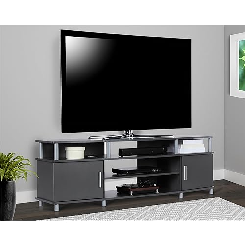 Ameriwood Home Carson TV Stand for TVs up to 70", Graphite Gray