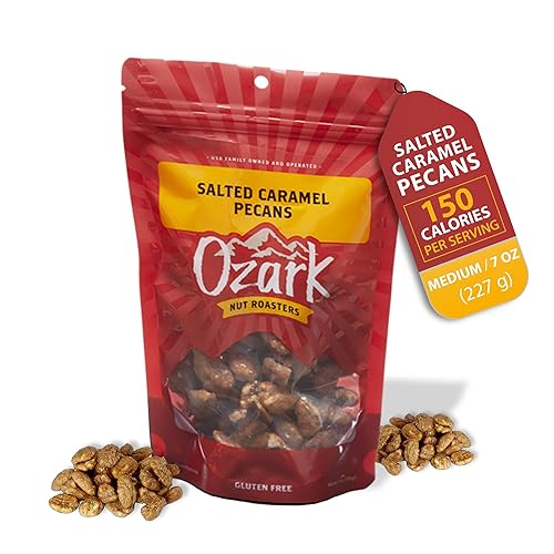 Miniatura 1 de OZARK NUT ROASTERS, Nueces confitadas con caramelo salado, bocadillos con sabor dulce y salado, nueces confitadas gourmet de clase mundial, paquete