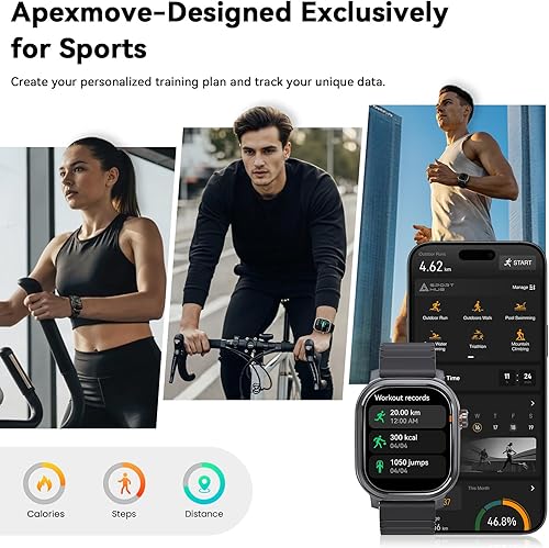 Miniatura 4 de KOSPET Pulse - Relojes inteligentes para hombre, llamadas y respuesta Bluetooth, duración de la batería de 25 días, AMOLED de 1.96 pulgadas, Negro