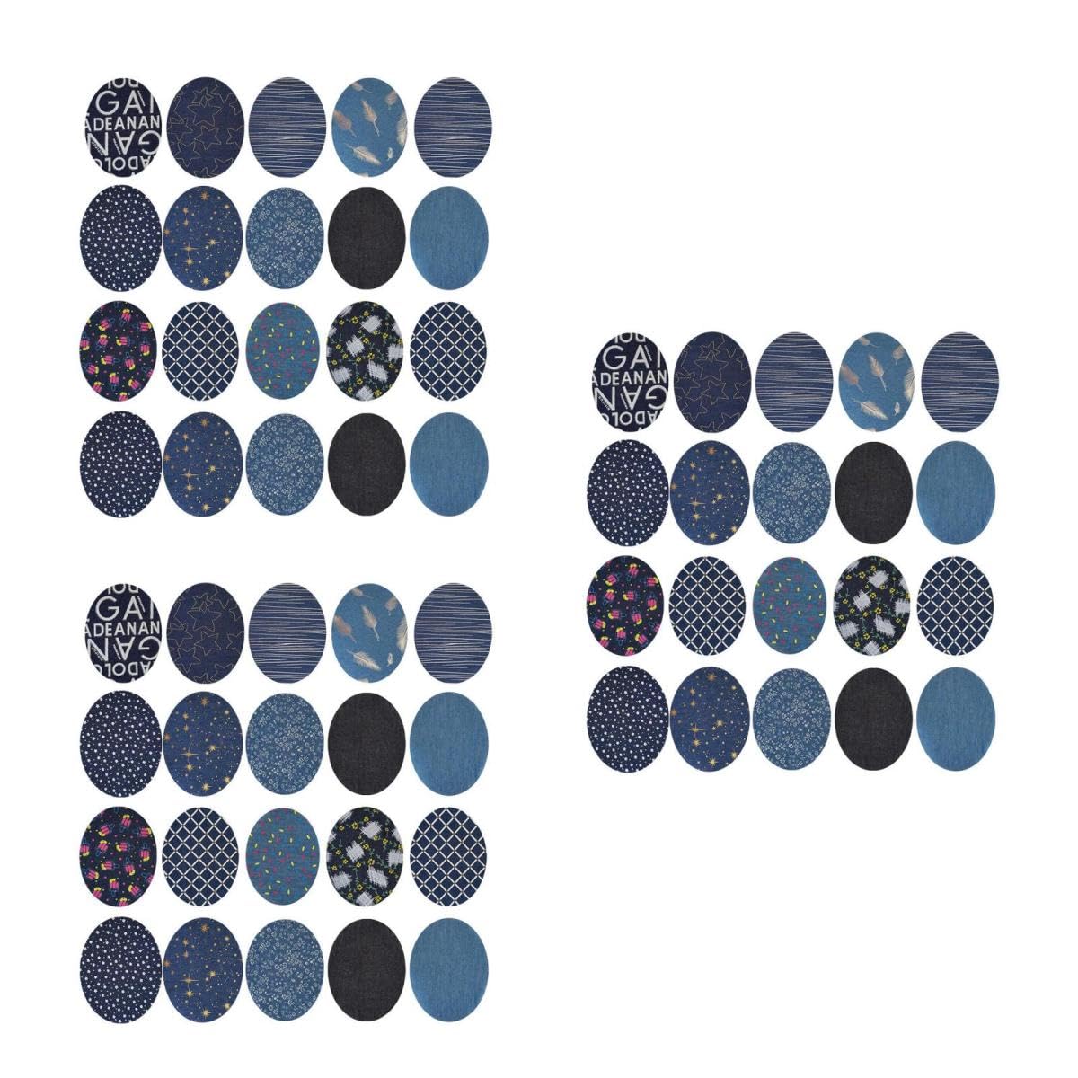 SEWACC 60stücke Denim Applikationen Stoffflicken Für Kleidung Aufbügelbare Annähen Geeignete Patches Zufälligen Farben Kreative Nähzubehör Für Jeans Und Textilien