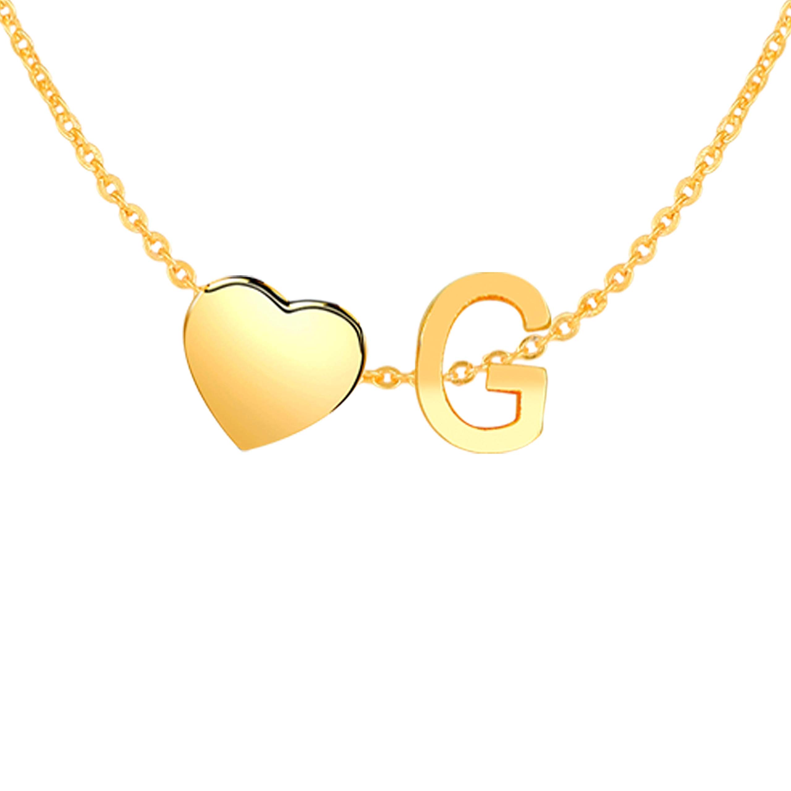Lovely Alphabet 'G' Locket Chain Double Pendant Initial for girls women men boys girlfriend Gold-plated Brass Pendant-image-5