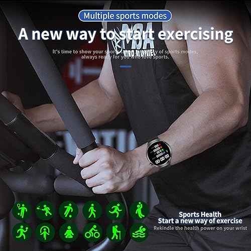 Miniatura 5 de Relojes inteligentes con llamada Bluetooth (respuestallamadas de marcación), reloj de seguimiento de actividad física con monitor de sueño de