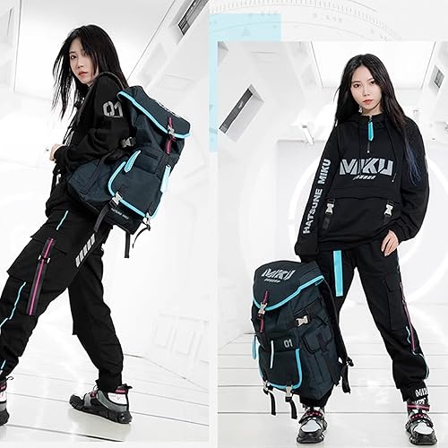 Miniatura 3 de Mochila de anime serie de colaboración para Hatsune Miku, 22L Techwear Bag Daypack