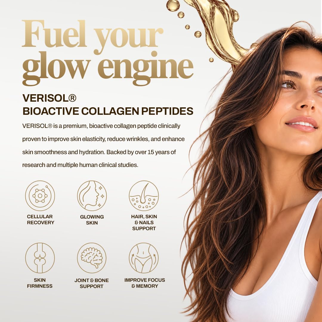 Glo Fuel NAD+ Supplement, Liquid Beauty Vitamin for Women with 300 mg Nicotinamide Riboside (NR), VERISOL® Bioactive Collagen, L-Glutathione, Resveratrol & Hyaluronic Acid | Mango | 32 Servings — Amazon image 6