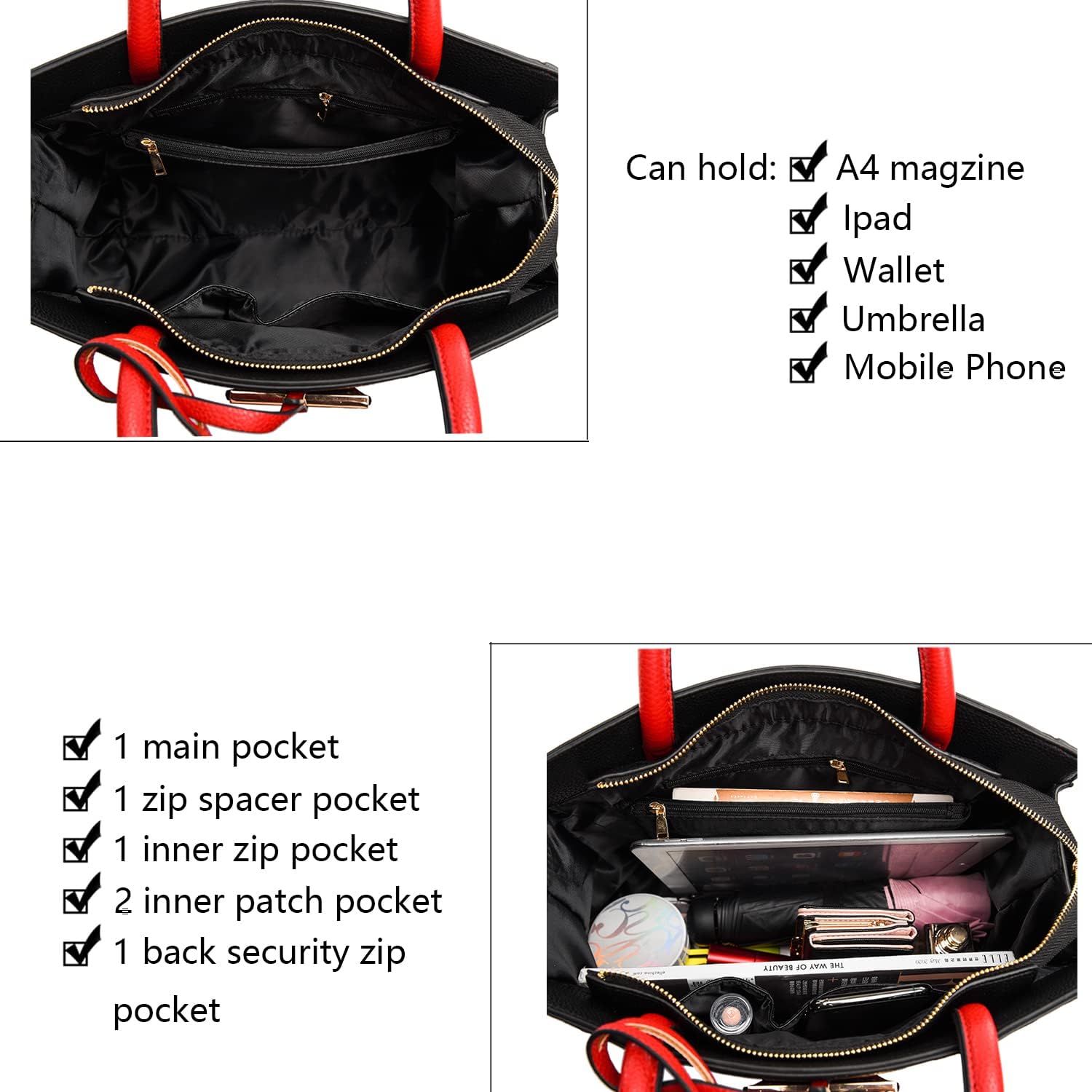 Handbags for Women Luxury Leather Purse Womens Handbags Large Tote Bag Valentines Day Gifts Work Tote Bags for Women | Luxury, Large, Designer Purses - Image 6