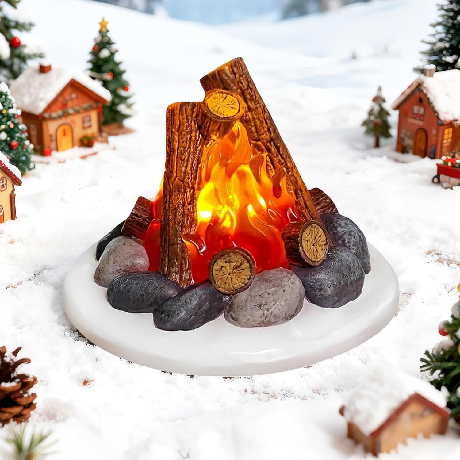 GW Box Christmas Miniature Fake Fire Mini Campfire