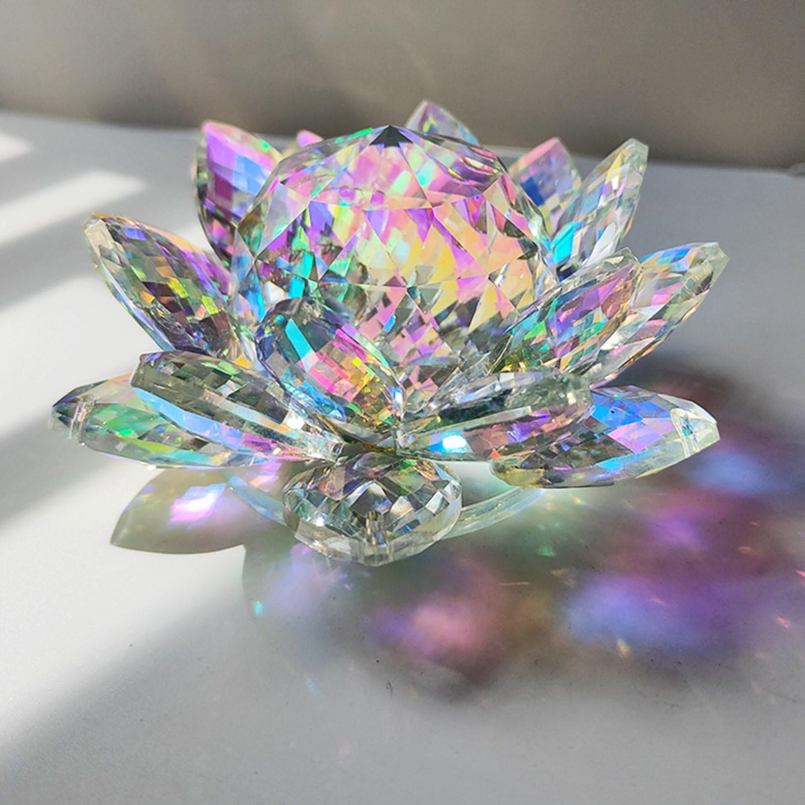 Amazon.co.jp: 蓮の花 k9クリスタルガラス 水晶 水晶花 造花