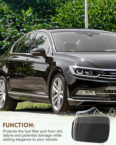 Miniatura 5 de Tapa de tapa para tanque de combustible para Volkswagen Passat 2012, 2013, 2014, 2015, 2016, 2017, 2018, repuesto 561809857, color negro