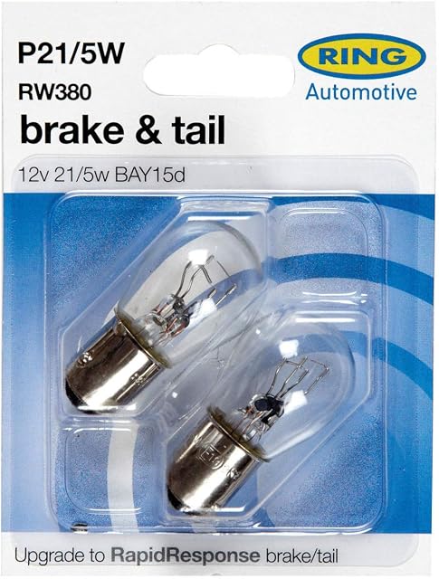 2 X Ring 380 P21/5W Bay15d Brake Stop & Tail Light Car Bulbs Rw380 12V 21/5W NEW