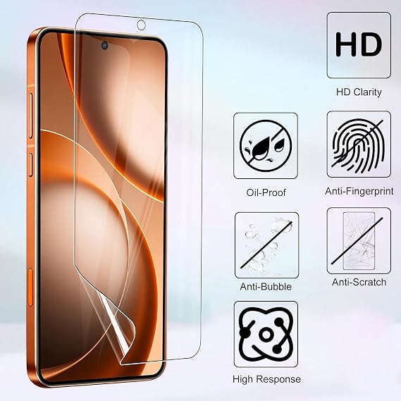 KZIOACSH 2 Pack Screen Protector for OPPO Find X9 Ultra, Ultra Slim HD Clarity Elastic Edge Soft TPU Fingerprint Unlocking Bubble Free Protective Cover Film